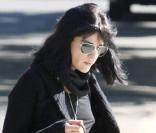 Selma Blair promène son chien à Los Angeles, le 28 janvier 2011.