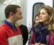 Letizia d'Espagne visite le lycée professionel Raul Vasquez à Madrid, le 2 février 2011.