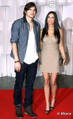 Ashton Kutcher et sa sublime épouse, Demi Moore.