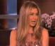 Jennifer Aniston sur le plateau du show d'Ellen DeGeneres le 3 février 2011.