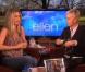 Jennifer Aniston sur le plateau du show d'Ellen DeGeneres le 3 février 2011.