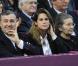 Simone Veil et Amélie Mauresmo à la finale du 19e Open GDF Suez, le 13 février 2011. 