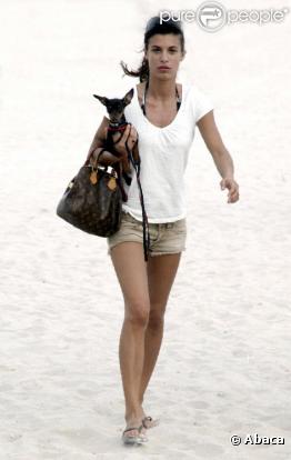 Elisabetta Canalis et son chien
