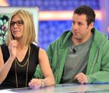 Jennifer Aniston et Adam Sandler ont été reçus sur le plateau de l'émission El Hormiguero à Madrid le 22 février 2011 