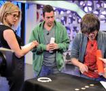 Jennifer Aniston et Adam Sandler ont été reçus sur le plateau de l'émission El Hormiguero à Madrid le 22 février 2011 