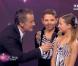 Christophe Dechavanne aux côtés de Quentin et Elsa, sur le plateau de Qui sera le meilleur ce soir ? , vendredi 25 février, sur TF1.