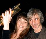 Louis Bertignac et Carla Bruni-Sarkozy, Victoires de la musique, à Paris, le 28 février 2004 