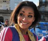 Cindy Fabre au coup d'envoi du Rallye des Gazelles 2011, le 19 mars 2011, à Sète.
