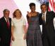 Barack Obama et sa famille lors de leur tournée officielle en Amérique latine. Ici, au Chili, avec le couple présidentiel chilien