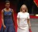 Barack Obama et sa famille lors de leur tournée officielle en Amérique latine. Ici, au Chili, avec le couple présidentiel chilien