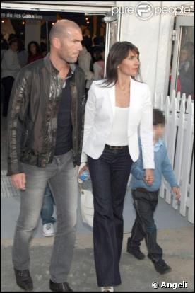 Zinédine Zidane et sa femme