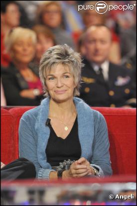 Véronique Jannot sur le plateau de  Vivement dimanche , Paris, le 16 mars 2010.