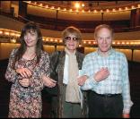 Nadine, Marie et Jean-Louis Trintignant aux obsèques à Paris, en 1999.
