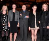 Diane Kruger, Elodie Bouchez, Ludivine Sagnier lors du dîner en  l'honneur de Pierre Bergé (au centre) lors du Festival du film français d'Athènes le 5 avril 2011