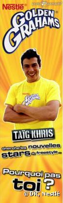 Taïg Khris s'associe à la marque de céréales Golden Grahams pour trouver des équipiers dans diverses disciplines de sprots extrêmes.