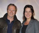 Philippe Lefebvre et sa femme lors de l'avant-première de La Fille du puisatier à Paris le 14 avril 2011