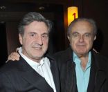 Daniel Auteuil et Guy Béart lors de l'avant-première de La Fille du puisatier à Paris le 14 avril 2011