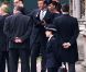 David et Victoria Beckham au mariage du prince William et de Kate Middleton, le 29 avril 2011, à Westminster (Londres).