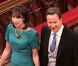 David Cameron et son épouse Samantha arrivent au mariage du prince William et de Kate Middleton, le 29 avril 2011, à Westminster (Londres).