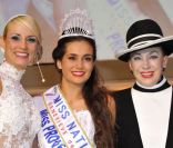 Miss Nationale 2011 Barbara Morel, Elodie Gossuin et Geneviève de Fontenay lors de l'élection Miss Nationale le 5 décembre 2010 à Paris  
