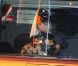 Lady Gaga quitte Paris à bord d'un bus pour rejoindre le festival de Cannes, le 10 mai 2011.