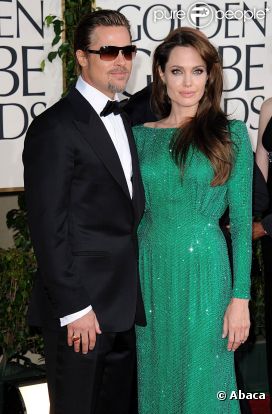 Angelina Jolie et Brad Pitt lors de la cérémonie des Golden Globes, à Los Angeles, en janvier 2011.
