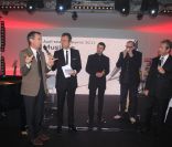 Patrice Leconte et Michel Denisot lors de la soirée des Audi Talents Awards au Audi Lounge à Cannes le 12 mai 2011