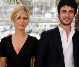 Sandrine Kiberlain, Marina Foïs et Jérémie Elkaïm à l'occasion du photocall de  Polisse , présenté aujourd'hui au 64e Festival de Cannes, le 13 mai 2011.