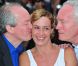 Cécile de France et les frères Dardenne lors du photocall du Gamin au vélo, le 15 mai 2011.