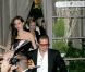 Brad Pitt et Angelina Jolie à la sortie du restaurant L'Affable, à Cannes, à l'occasion du 64e Festival International du Film, le 16 mai 2011.