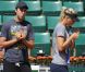 La superbe Russe Maria Sharapova, 24 ans, numéro 7 mondial, aborde Roland-Garros dans les meilleures conditions : victorieuse à Rome, elle peut compter sur le soutien de son fiancé Sasha Vujacic, comme lors de son entraînement Porte d'Auteuil, le 18 mai 2011.