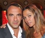 Nikos Aliagas et Sandrine Quétier lors du cocktail de rentrée de TF1 en septembre 2010 à Paris 