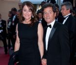 Daniela Lumbroso et Eric Ghebali sur le tapis rouge cannois pour le film La Source des Femmes, le 21 mai 2011<br />