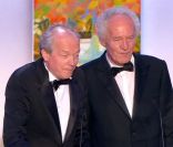 Les frères Dardenne lors de la cérémonie de clôture du Festival de Cannes le 22 mai 2011