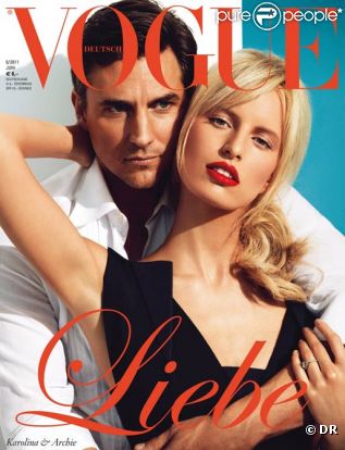 En juin 2011, le Vogue allemand propose trois couvertures avec des couples très glamours. Karolina Kurkova pose en Une avec son mari Archie Drury.  