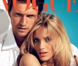 Anja Rubik et son compagnon le top Sasha Knezevic font la couverture du Vogue allemand en juin 2011