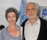 L'actrice Alexia Stresi et l'acteur François Berléant au cours du voyage du Jasmin, en Tunisie le 8 mai 2011. 