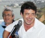 Paul et Michel Boujenah, Patrick Bruel et Félix Gray au cours du voyage du Jasmin, en Tunisie le 8 mai 2011.