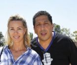 Sidonie Bellanger et Smaïn au cours du voyage du Jasmin, en Tunisie le 8 mai 2011.
