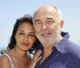 Saïda Jawad et Gérard Jugnot au cours du voyage du Jasmin, en Tunisie le 8 mai 2011.