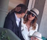Jean-Luc Delarue amoureux dans les gradins de Roland-Garros, à Paris, le 28 mai 2011.