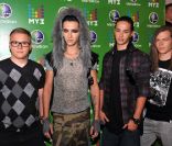 Le groupe Tokio Hotel donne une conférence de presse à Moscou (Russie), vendredi 3 juin, à l\'occasion des <em>MUZ TV Awards 2011</em>.