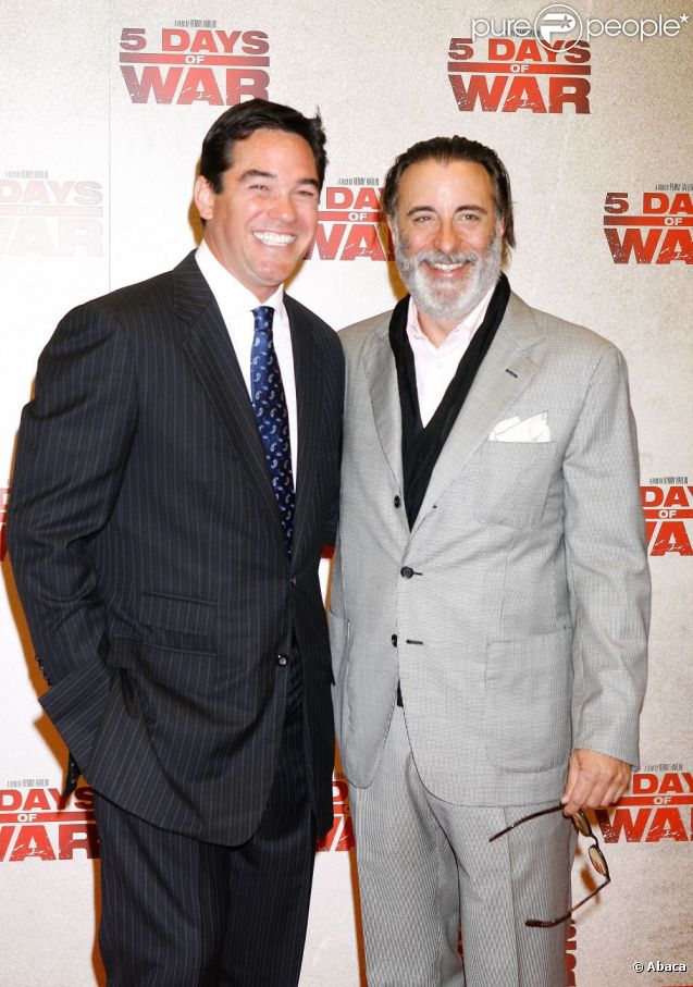 Dean Cain et Andy Garcia à l'occasion de l'avant-première de de  5 Days of War , à Londres, le 7 juin 2011.