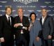 Pour sa troisième édition, la soirée de gala annuelle de la marque Longines, donnée samedi 4 juin 2011 en marge de Roland-Garros, récompensait Jim Courier (à g.), avec Walter von Känel, Florence Ollivier-Lamarque et Andre Agassi.