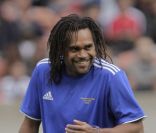 Christian Karembeu au Parc des Princes, à Paris, à l'occasion du jubilé du footballeur Bernard Lama, samedi 11 juin 2011.