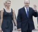 Charlene Wittstock et le prince Albert de Monaco assistent aux fêtes de la Saint-Jean à une semaine de leur mariage (les 1e et 2 juillet prochain). Monaco, 23 juin 2011