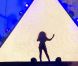 Beyoncé exceptionnelle sur la scène pyramidale de Glastonbury, le 26 juin 2011.