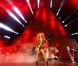 Beyoncé exceptionnelle sur la scène pyramidale de Glastonbury, le 26 juin 2011.