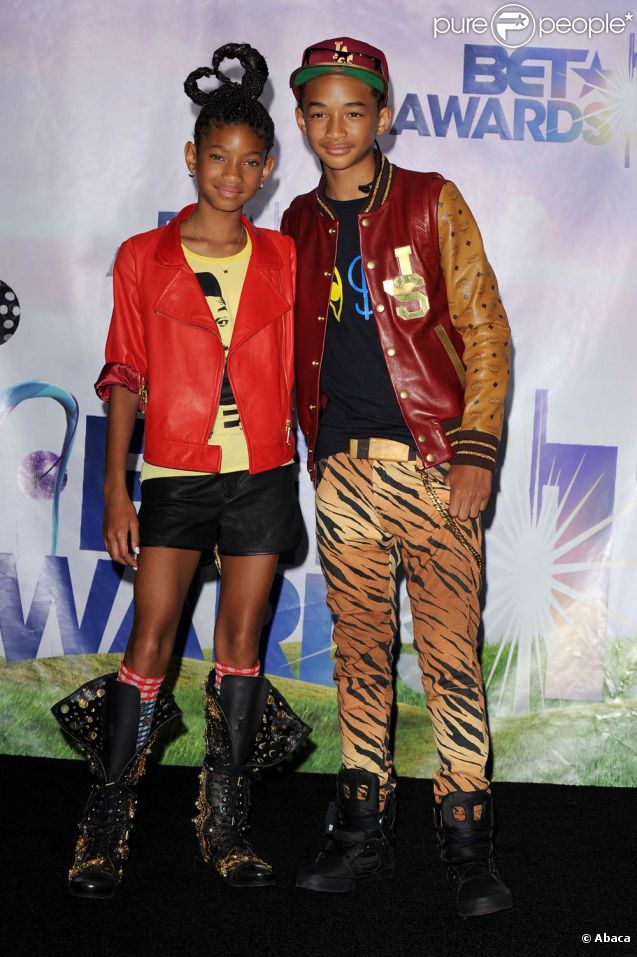 Cérémonie des Bet Awards, à Los Angeles, le 26 juin 2011 : Jaden et Willow Smith. 