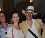 Aurélie Dupont et Jérémie Bélingard lors de l\'inauguration du restaurant du Palais Garnier, à Paris, le 27 juin 2011.